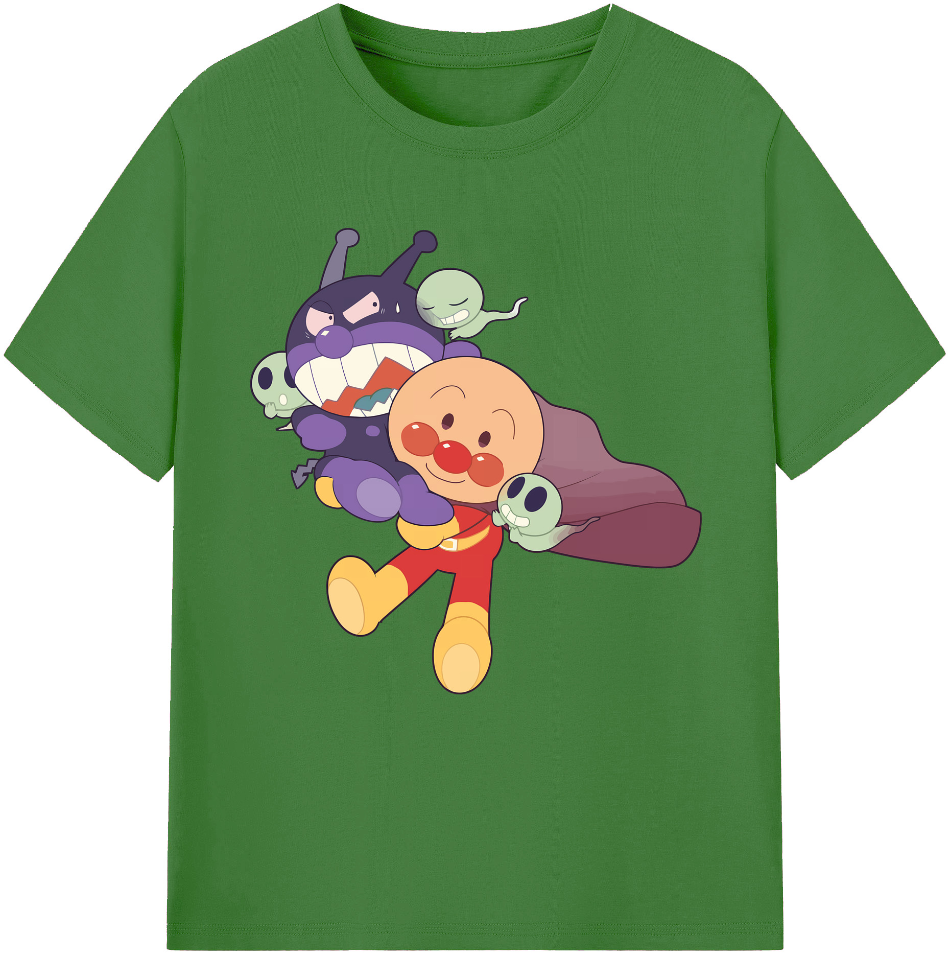 （画像用） アンパンマン Anpanman レディースカジュアルプリントTシャツ（綿100％）